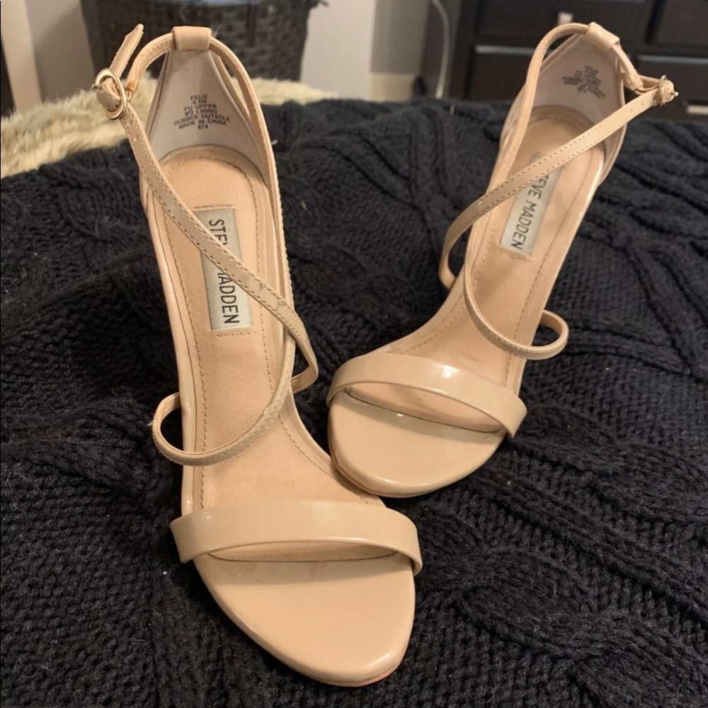 Steve Madden Nude Strappy Heels